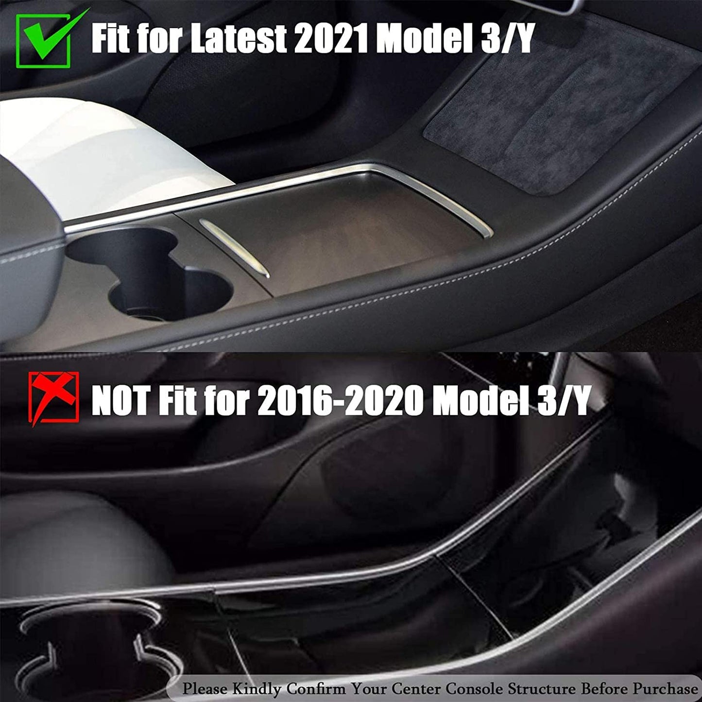 Geymsluhólf milli sæta - Model Y/3