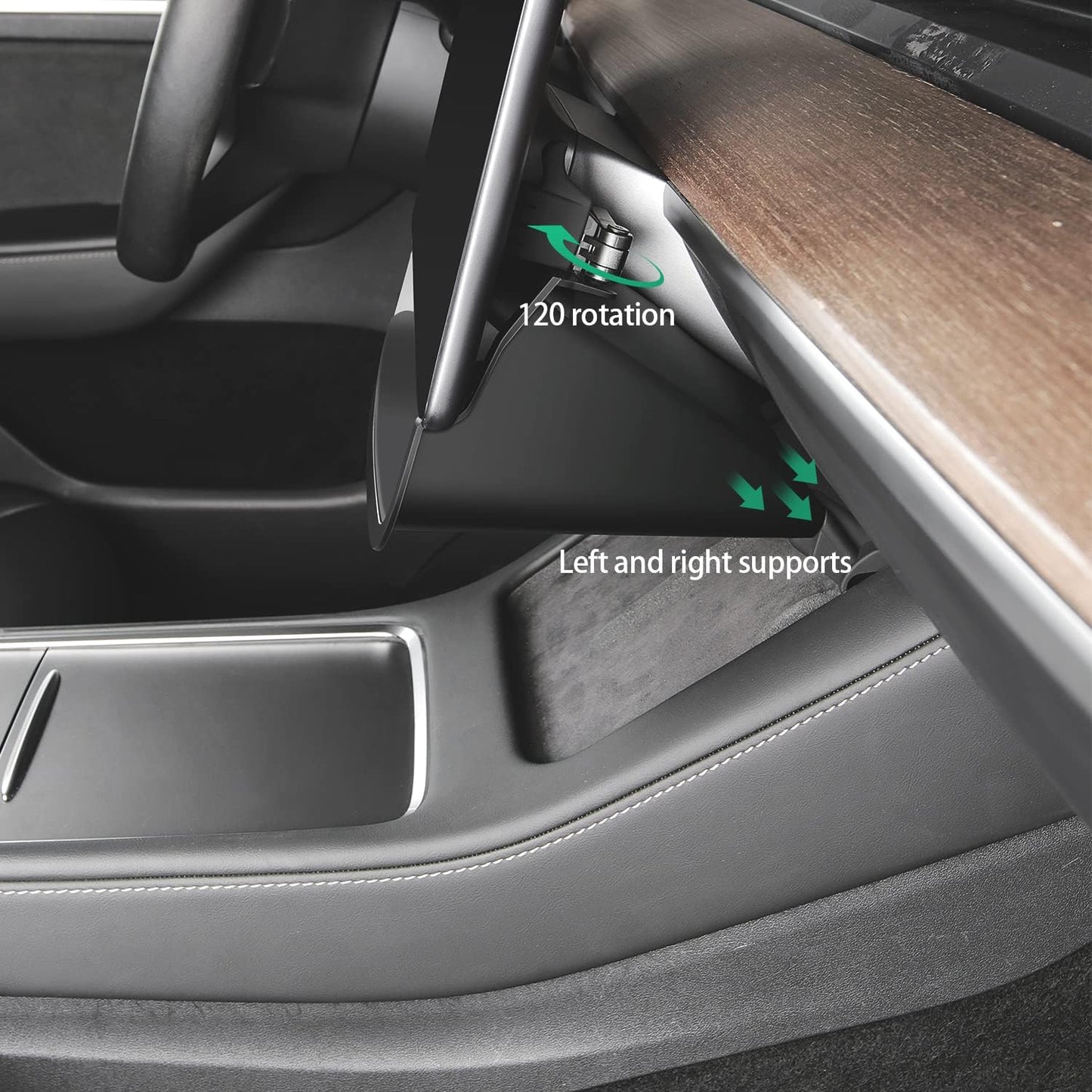 Hólf undir skjá Model Y
